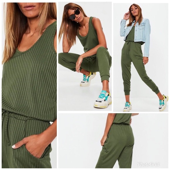 sleeveless jersey jumpsuit